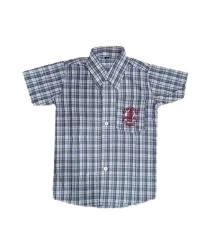 Blue Check Shirt For Boys | Class - Upper KG | The Bishops School, Camp | Pune